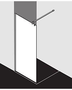 Kermi Xb glass system XBWIA08020VYK 78-80x200cm, silver high gloss, ESG SR Opaco Clean