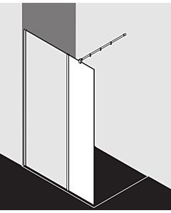 Kermi Xb glass system XBWIH06020VAK 60x200cm, high-gloss silver, clear single-pane safety glass, clear single-pane safety glass