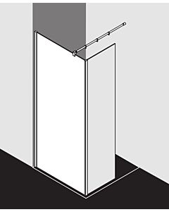 Kermi Système de verre Xb XBWIW12020VUK 118-120x200cm, argent brillant, ESG SR Opaco