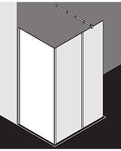 Kermi Système de verre Xb XBWIW10020VEK 98-100x200cm, argent brillant, bande ESG