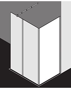 Kermi Système de verre Xb XBWIW08020VEK 78-80x200cm, argent brillant, bande de verre trempé