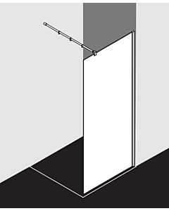 Kermi Walk-In XB Glasanlage WIW XBWIW08020VPK 80x2000cm, ESG klar mit KermiClean