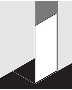 Kermi XCWIO09020VAK 90x200cm, argent brillant, TSG clair