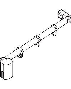Kermi Pasa XP Stabilisierung ZDSSVSSPX0701K Länge 700mm, silber mattglanz, für Wand-Seitenwand/Festfeld