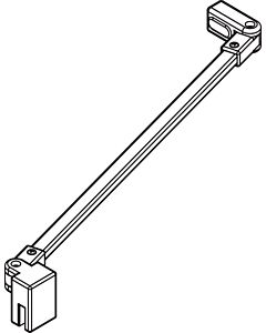 Kermi Liga stabilisation ZDSSVSSLI070 Quart de cercle longueur 700 mm, pour paroi latérale / champ fixe, argent / brillant