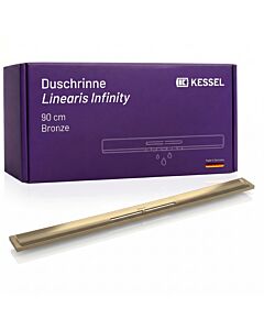 KESSEL Duschrinne Linearis Infinity aus Edelstahl V4A 45204.09 bodengleiche  Design-Duschrinne, individuell verlängerbar, 900 mm, Bronze gebürstet