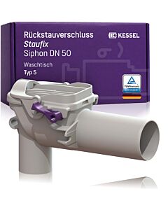 Dispositif anti-retour Kessel Staufix siphon 73051 DN 50, pour siphons de lavabo