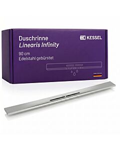 KESSEL Duschrinne Linearis Infinity aus Edelstahl V4A 45200.09 bodengleiche  Design-Duschrinne, individuell verlängerbar, 900 mm, Edelstahl gebürstet