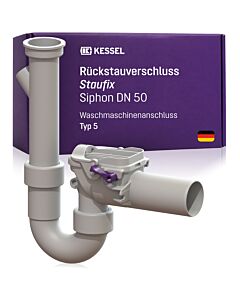 Kessel backflow stop Staufix 73052 DN 50, with odor trap and washing machinea.