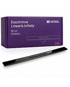 KESSEL Duschrinne Linearis Infinity aus Edelstahl V4A 45202.08 bodengleiche Design-Duschrinne, 800 mm, individuell verlängerbar, Oberfläche Black gebürstet
