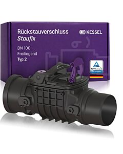 Kessel Staufix Rückstaudoppelverschluss 730100 DN 100, freiliegend
