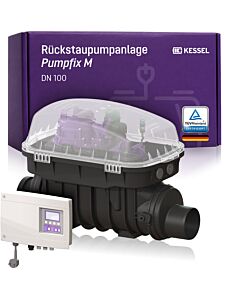 Système de pompage anti-refoulement KESSEL Pumpfix M 24100 DN 100 pour eaux usées contenant des matières fécales, avec pompe SPZ 1000
