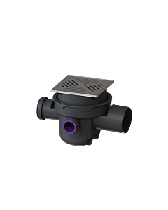 Kessel Kellerablauf Der Universale 27621 DN 100, Schlitzrost, Kunststoff, schwarz