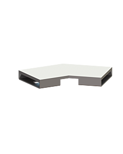connecteur Kessel 45100.02 acier inoxydable brossé, angle 45 degrés