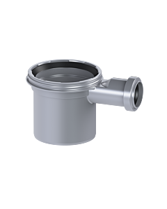 Kessel extension piece 48989 with side inlet DN 50, made of PP, with lip seal