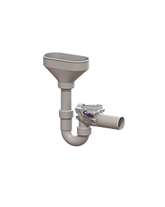 Kessel backwater double lock Staufix 73053 DN 50, with odor trap and inlet funnel