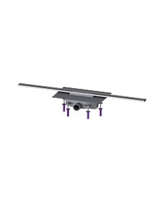 Kessel douche 45200.10 1000 mm, acier inoxydable brossé, joint d&#39;eau 50 mm