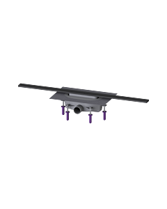 Kessel douche 45202.09 900 mm, noir brossé, joint d&#39;eau 50 mm