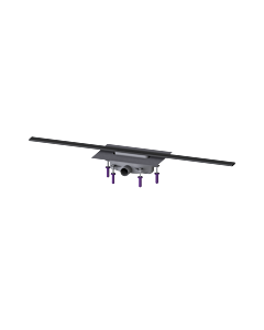 Kessel shower channel 45202.12 1200 mm, brushed black, 50 mm water seal