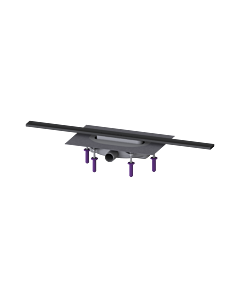 Kessel rigole de douche 45302.08 800 mm, noir brossé, Megastop