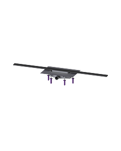 Kessel rigole de douche 45302.11 1100 mm, noir brossé, Megastop