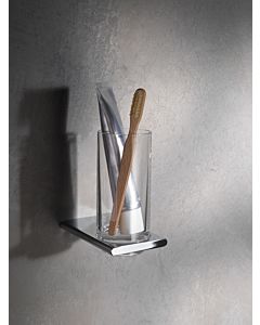 Keuco Edition 400 Glashalter 11550019000 verchromt, mit Echtkristallglas