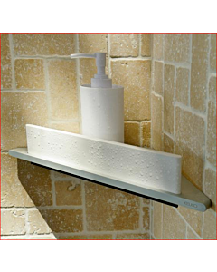 Keuco Edition 400 Eckduschablage 11557170100 silber eloxiert, 242 x 245 mm, mit Glasabzieher