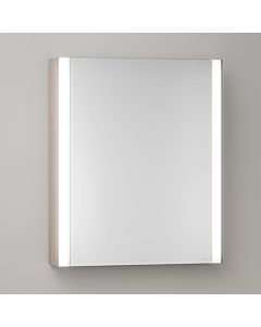 KEUCO Somaris Spiegelschrank mit Beleuchtung 14501851201 65x73,5x13 cm, Wandvorbau, 1 Tür, Spiegelheizung, Anschlag links, Eiche hell Dekor