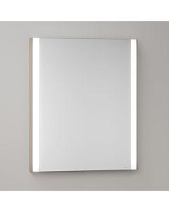 KEUCO Somaris Spiegelschrank mit Beleuchtung 14511851101 60x71x11,5cm, Wandeinbau, 1 Tür, Spiegelheizung, Anschlag rechts, Eiche hell Dekor