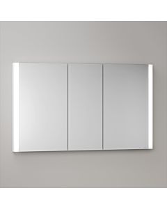 KEUCO Somaris Spiegelschrank mit Beleuchtung 14514513100 120x71x11,5cm, Wandeinbau, 3 Türen, weiß matt