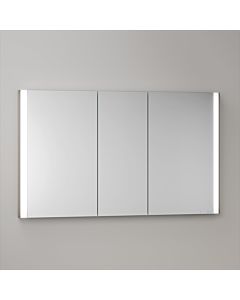 KEUCO Somaris Spiegelschrank mit Beleuchtung 14514853100 120x71x11,5cm, Wandeinbau, 3 Türen, Eiche hell Dekor