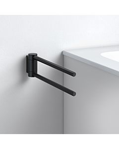 Keuco Plan Black Selection Handtuchhalter 14919370000 2-teilig, 300mm, schwenkbar, schwarz