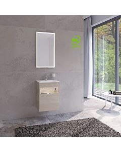 Keuco Stageline vanity unit 32822180102 decor cashmere, glass cashmere clear, 46x62.5x38cm, with electrics, right
