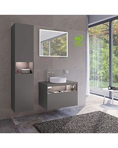 Keuco Stageline armoire haute 32831290102 40 x 180 x 36 cm, Inox verre Inox , 2 portes, avec électricité, droite