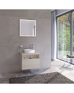 Keuco Stageline Waschtisch-Unterschrank 32855180000 65 x 55 x 49 cm, Dekor Cashmere, Glas Cashmere klar, ohne Elektrik, Hahnlochbohrung rechts