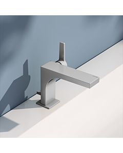 KEUCO Edition 11 single lever washbasin mixer 110, 51104210000 with pop-up waste set, stainless steel finish