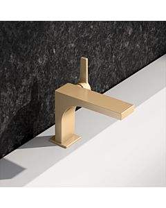 KEUCO Edition 11 single lever basin mixer 110, 51104250100 without drain fitting, brushed brass