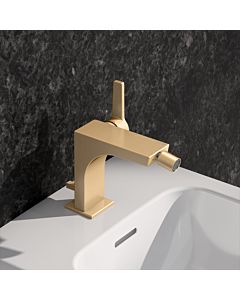 KEUCO Edition 11 single-lever bidet mixer 51109250000 with pop-up waste set, brushed brass