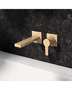 KEUCO Edition 11 single lever washbasin mixer 51116250201 concealed, 2-hole, projection 16.5 cm, brushed brass