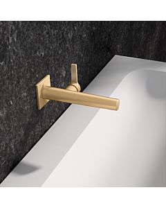 KEUCO Edition 11 single lever washbasin mixer 51116251302 concealed, projection 16.5 cm, brushed brass