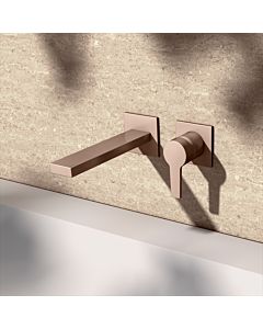 KEUCO Edition 11 single lever washbasin mixer 51116290200 concealed, 2-hole, projection 19.7 cm, brushed rose gold