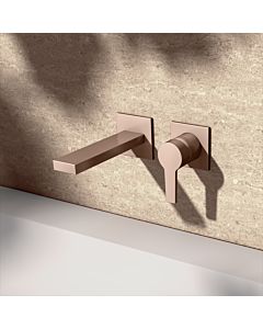 KEUCO Edition 11 single lever basin mixer 51116290201 concealed, 2-hole, projection 16.5 cm, brushed rose gold