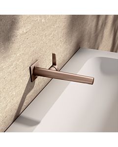 KEUCO Edition 11 single lever washbasin mixer 51116292302 concealed, projection 24.3 cm, brushed rose gold