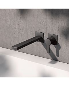 KEUCO Edition 11 single lever washbasin mixer 51116350202 concealed, 2-hole, projection 24.3 cm, brushed titanium black