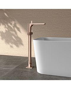 KEUCO Edition 11 single-lever bath mixer 51127290100 free-standing, with shower hose and hand shower, brushed rose gold