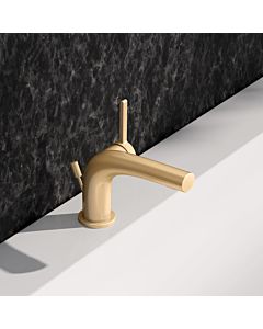 KEUCO Edition 400 mitigeur lavabo 80, 51504250000 avec tirette garniture de vidange , laiton brossé