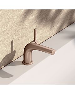 KEUCO Edition 400 single lever basin mixer 80, 51504290100 without drain fitting, brushed rose gold