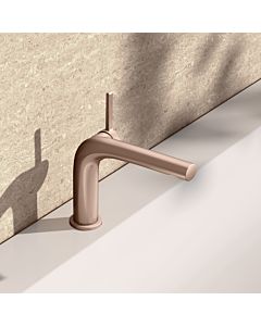 KEUCO Edition 400 single lever basin mixer 120, 51504290102 without drain fitting, brushed rose gold