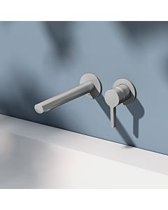 KEUCO Edition 400 mitigeur de lavabo 51516210200 à encastrer, 2 trous, saillie 19,7 cm, finition inox