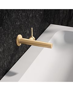 KEUCO Edition 400 single lever washbasin mixer 51516251101 concealed, projection 19.7 cm, brushed brass